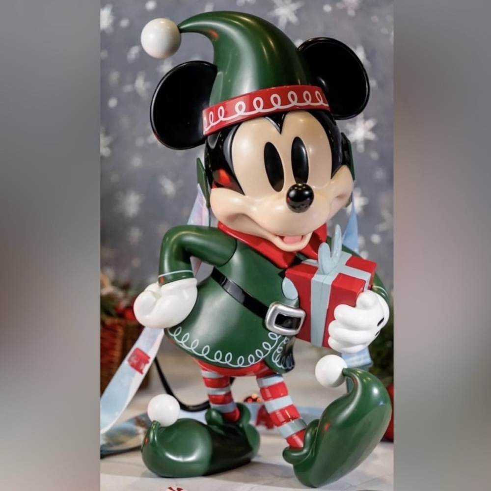 Disney World Parks 2024 Christmas Holiday Elf Mickey Mouse Popcorn Bucket New